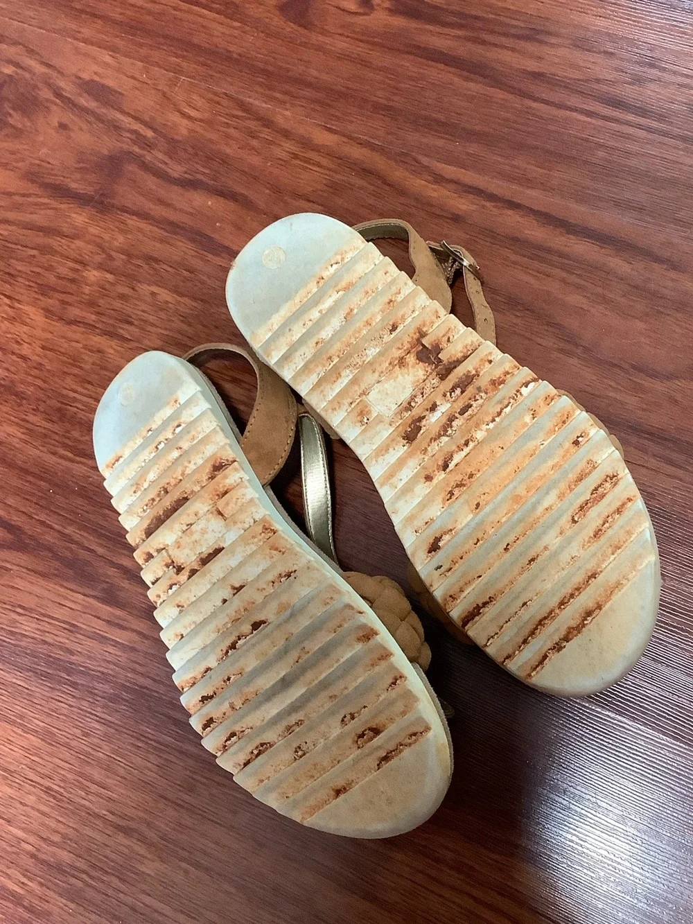 Cat & Jack Tan Braided Strap Sandals